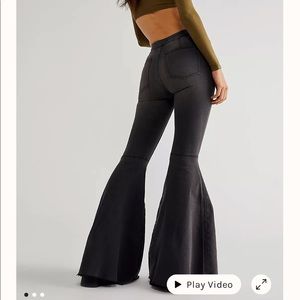 Free People Black Flare Jeans